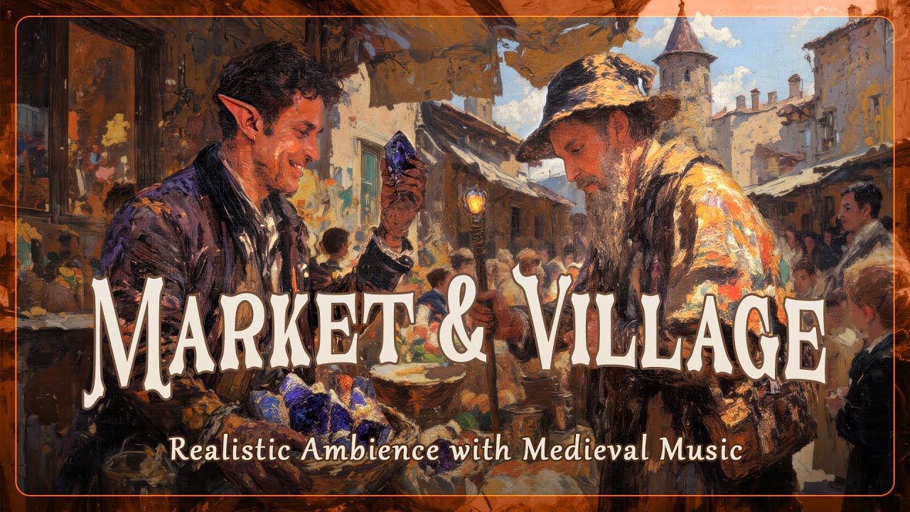 DnD Market Ambience | Medieval Music for Focus, DnD Gaming and Relaxation