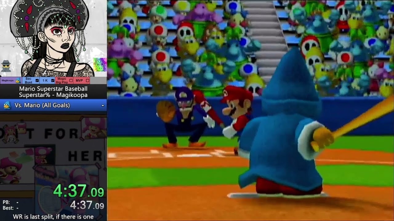 Mario Superstar Baseball - Superstar% Magikoopa in 5:35.667 (World Record)