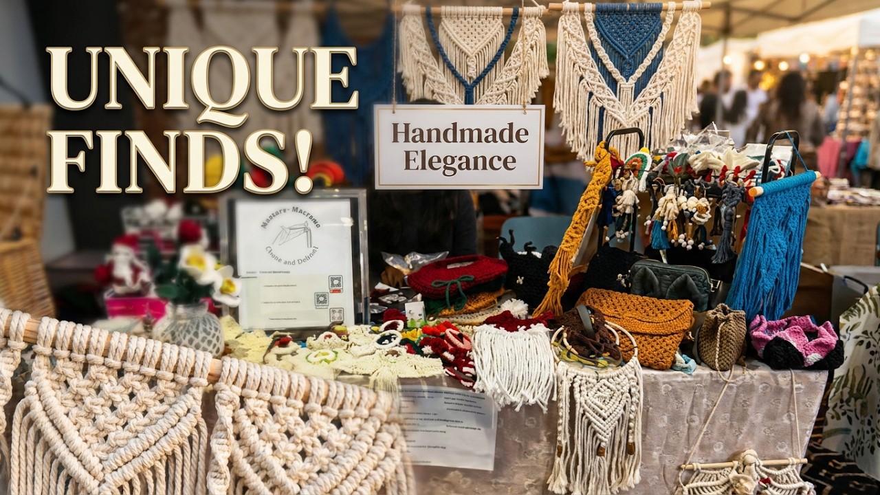 Exploring Unique Macramé Stalls | Vlog Adventure in Handmade Elegance