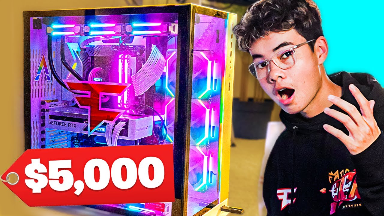FaZe Reacts To My NEW *$5,000* Gaming PC... (VLOG)