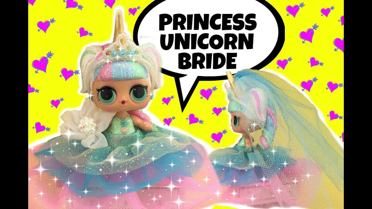 LOL Doll Wedding Part 1 🦄 BEAUTIFUL UNICORN BRIDE GG CUSTOM diy