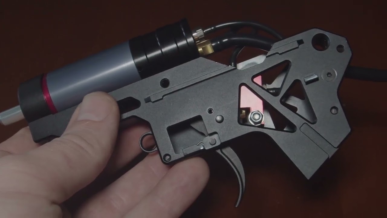Redline N7 Gen2 Milsim HPA Engine in the Airtac Customs Gearbox