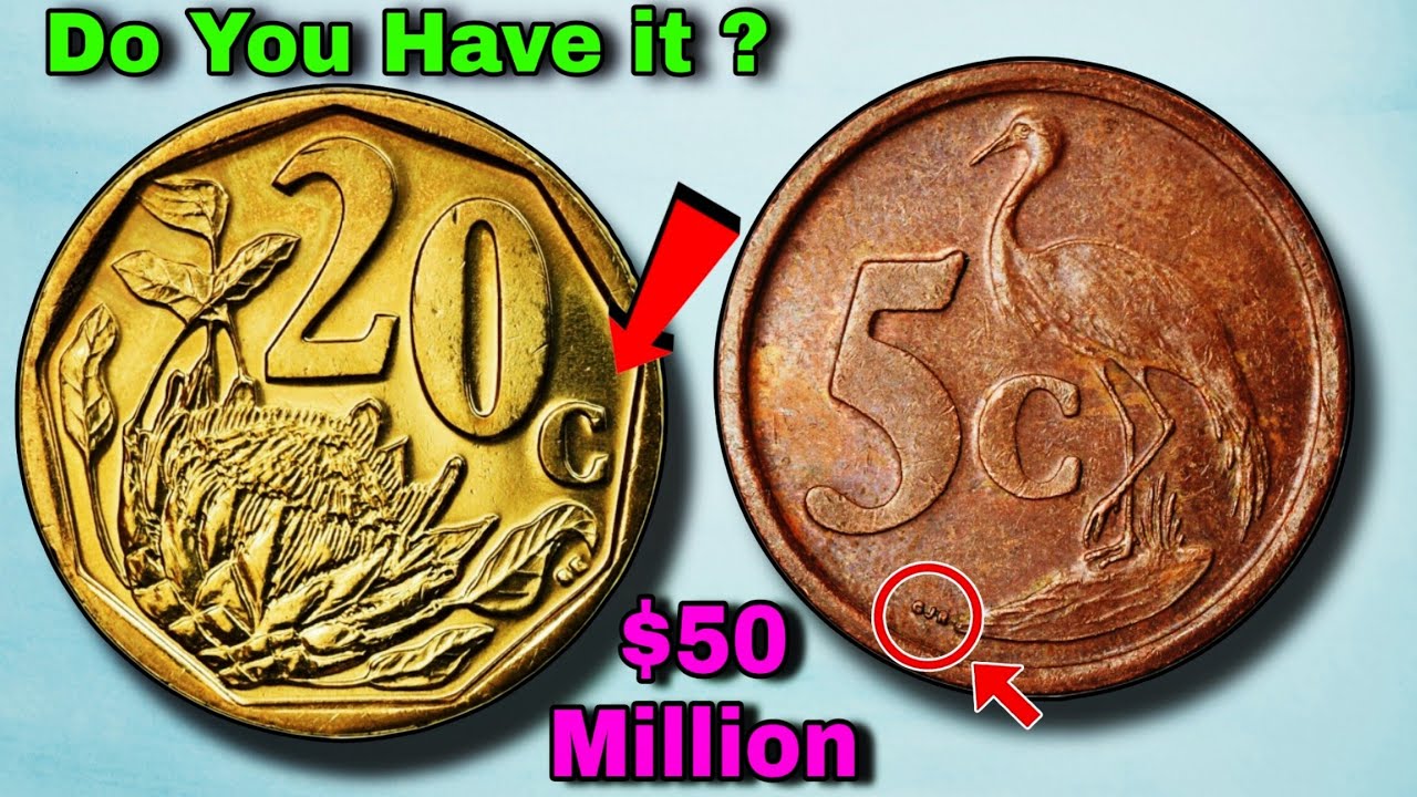 Top 2 South African 5 cent & 20 cent Old Coins, Bicentennial Rare Coins Worth Millions Value+ Review