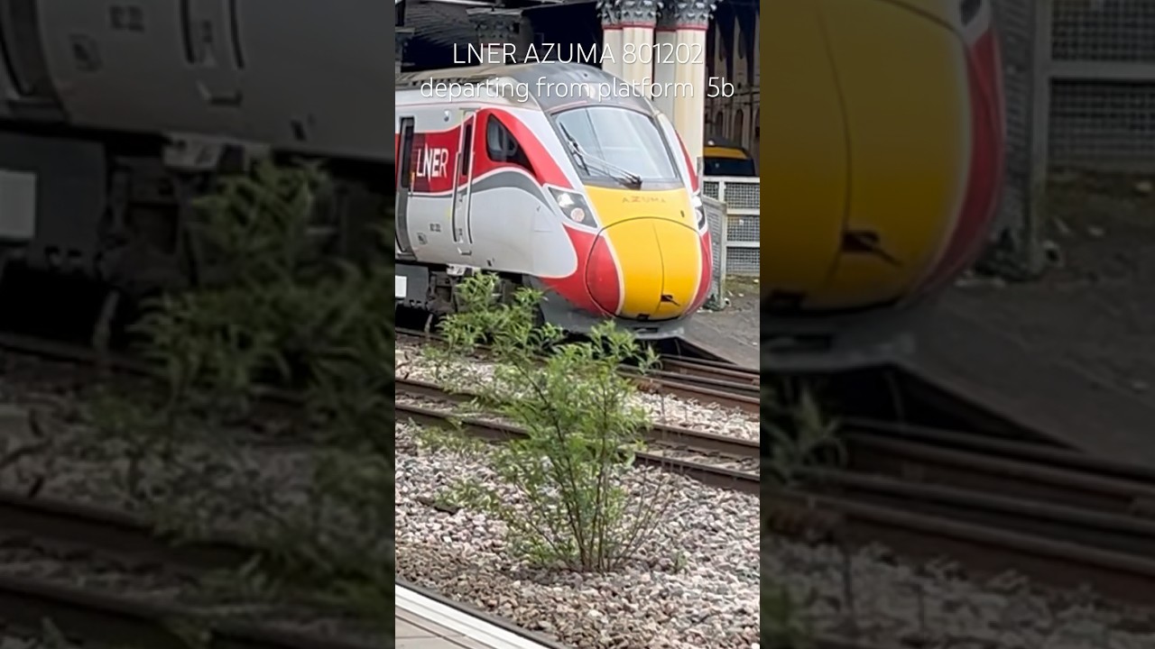 LNER AZUMA 801202 departing from Platform 5b