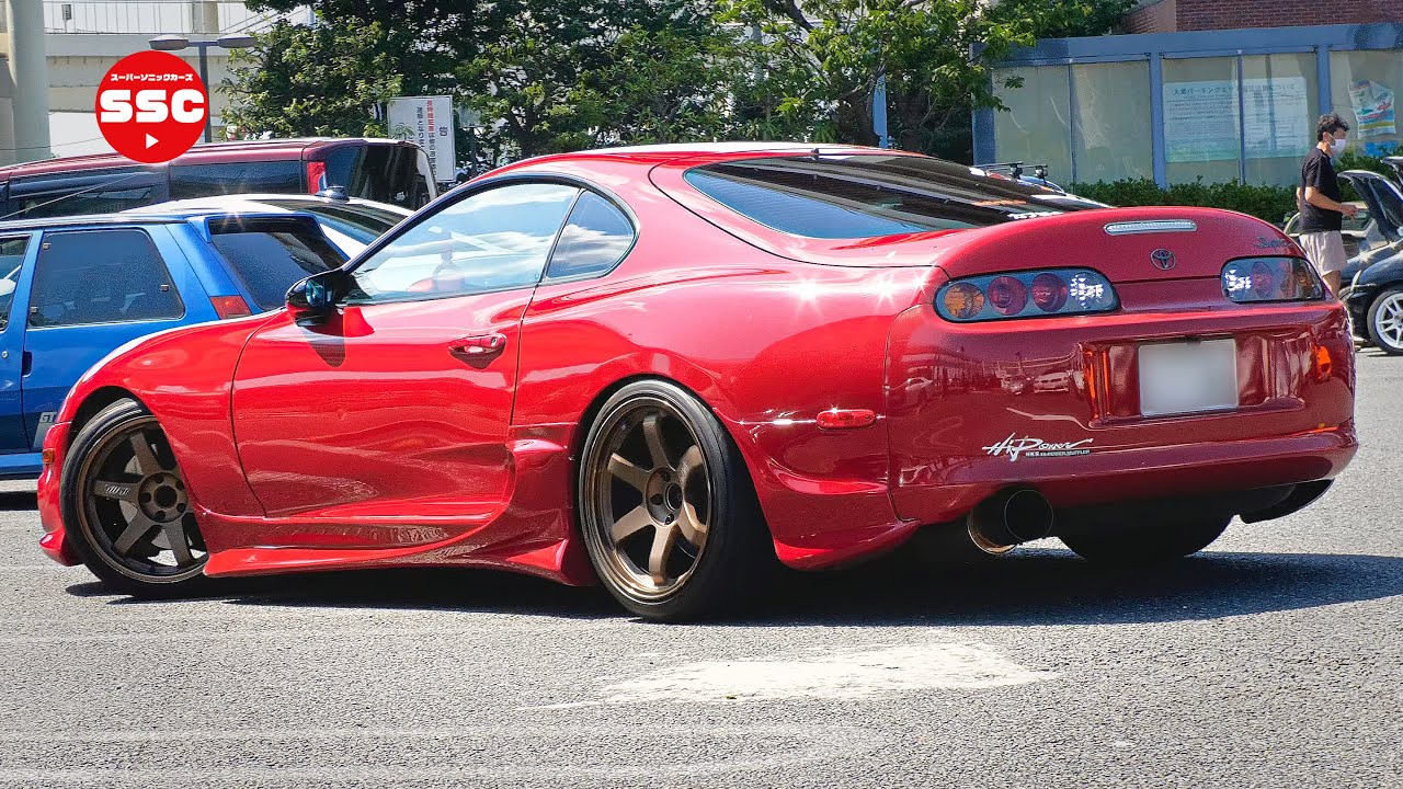 赤いスープラやLBWK35GTRなど【段差】スポ車 LBWK シャコタン 日本車カスタム