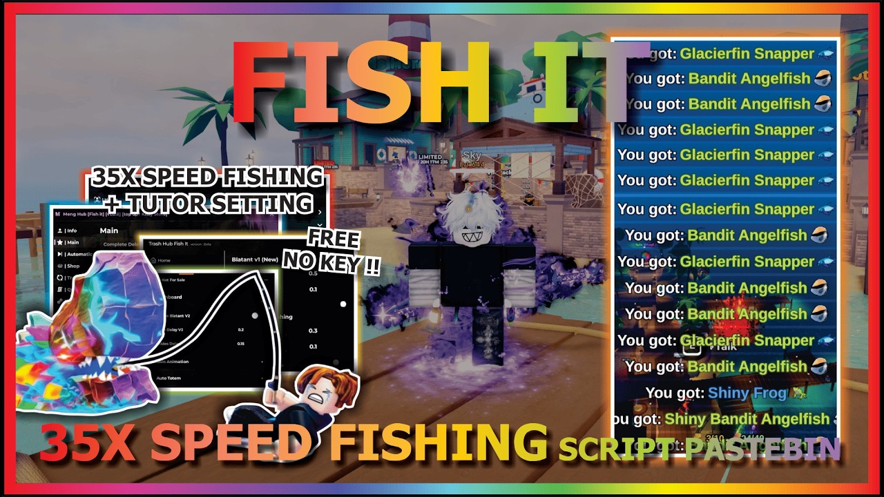 FISH IT Script Pastebin 2026 AUTO FARM, 35X SPEED FISHING, INSTANT FISHING, AUTO PREFECT (NO KEY)☄️🐟