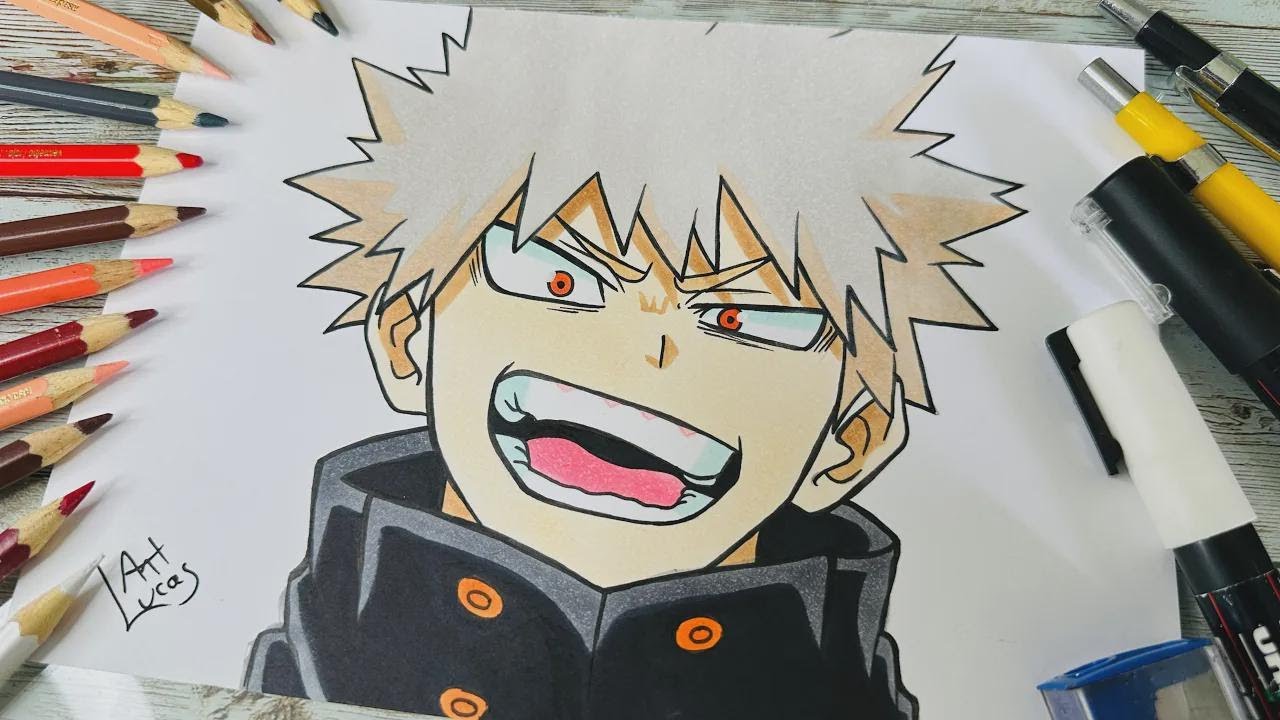 Comment dessiner Katsuki Bakugo de My Hero Academia - Astuces dessin faciles