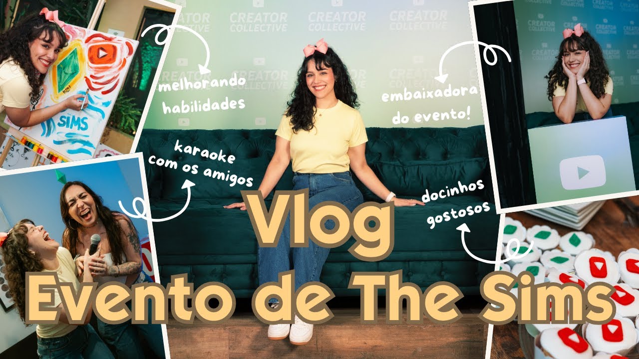 Fui embaixadora de uma festa do Youtube com The Sims - vlog