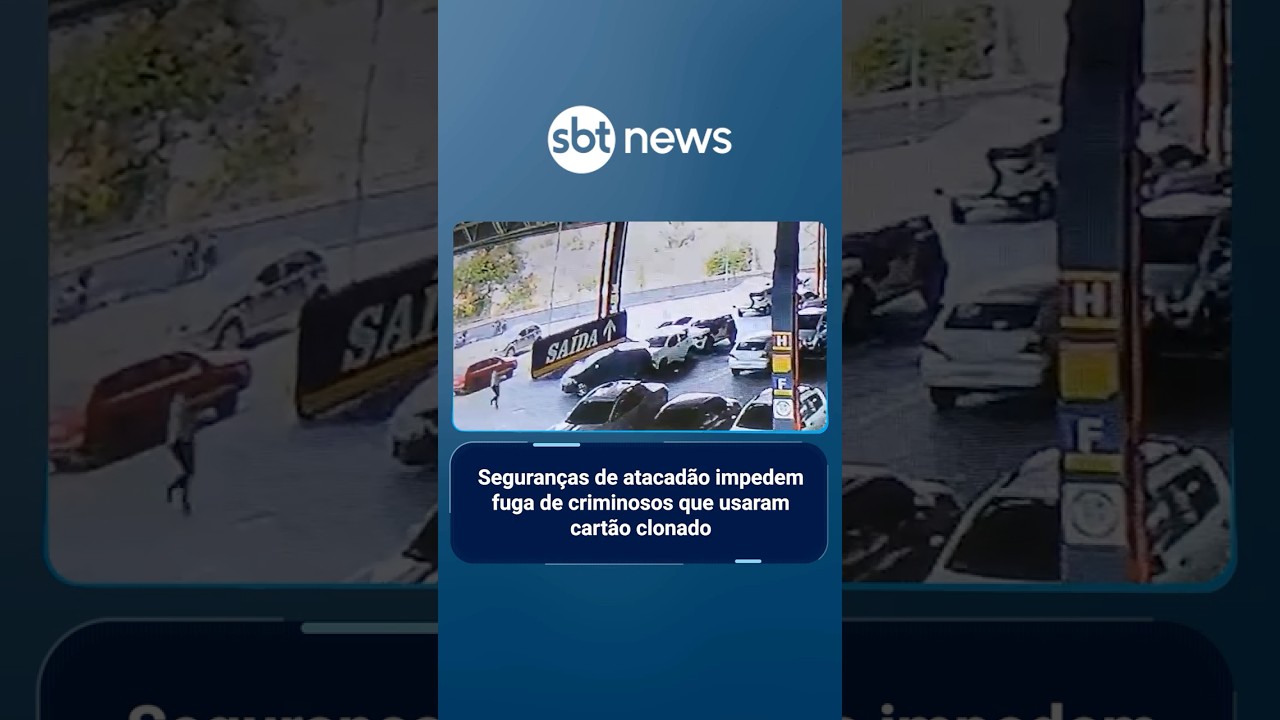 Seguran&ccedil;as de atacad&atilde;o impedem fuga de criminosos que usaram cart&atilde;o clonado | #SBTManha