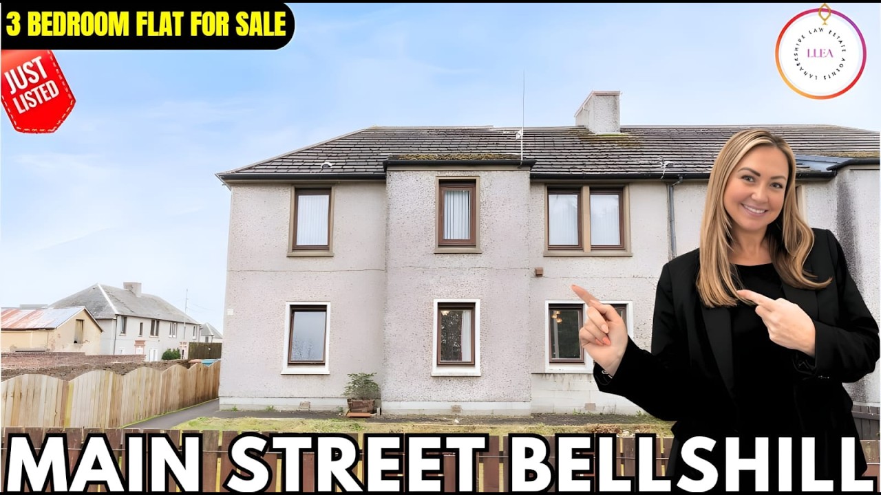 3 Bedroom Flat for Sale in Bellshill Scotland | Main Street Property Tour