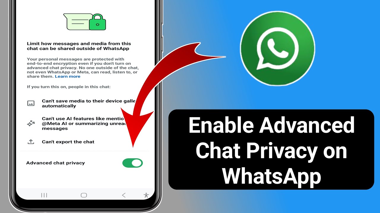 Limit How Messages and Media from this Personal Chats Shared Outside of WhatsApp