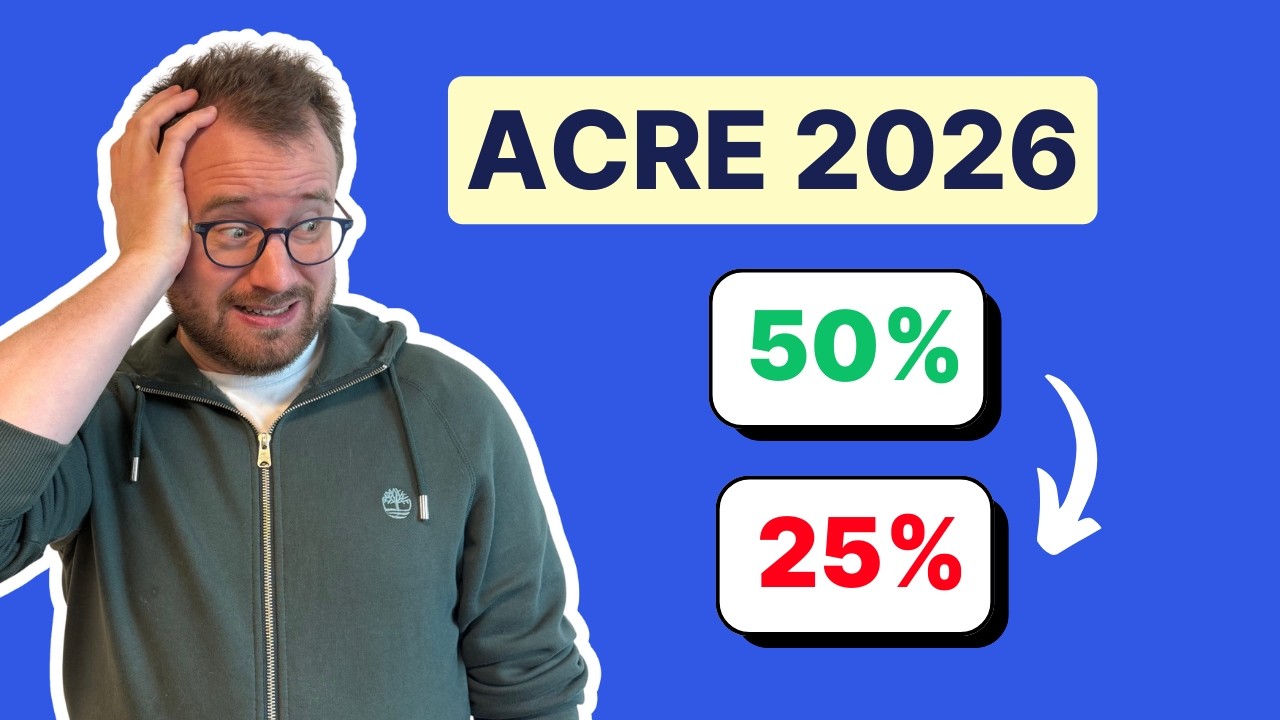 ACRE 2026 : l'exonération passe de 50% à 25% pour les créateurs 🚨