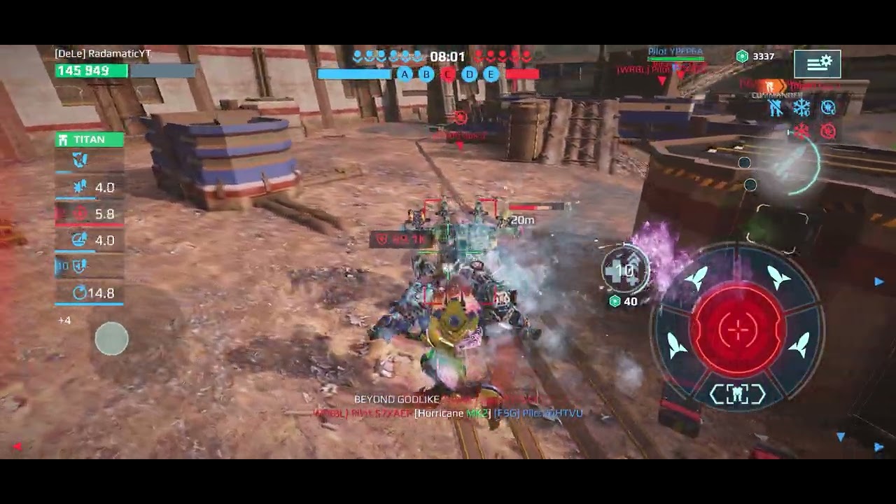 Ice Rocket Teth + Atlas ENDS THE GAME! #warrobots #warrobotsgameplay #f2pgameplay 