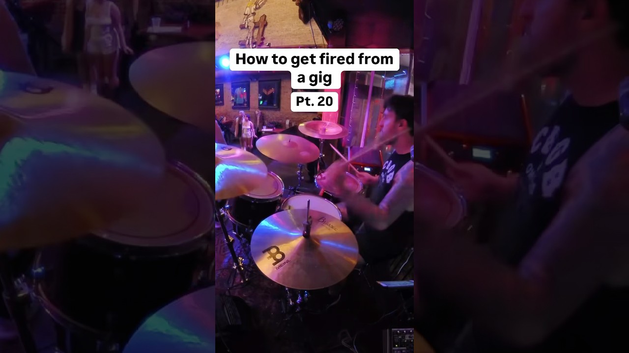 How to get fired from a gig Pt. 20 #drums #drummer #band #prank #fail #live ￼
