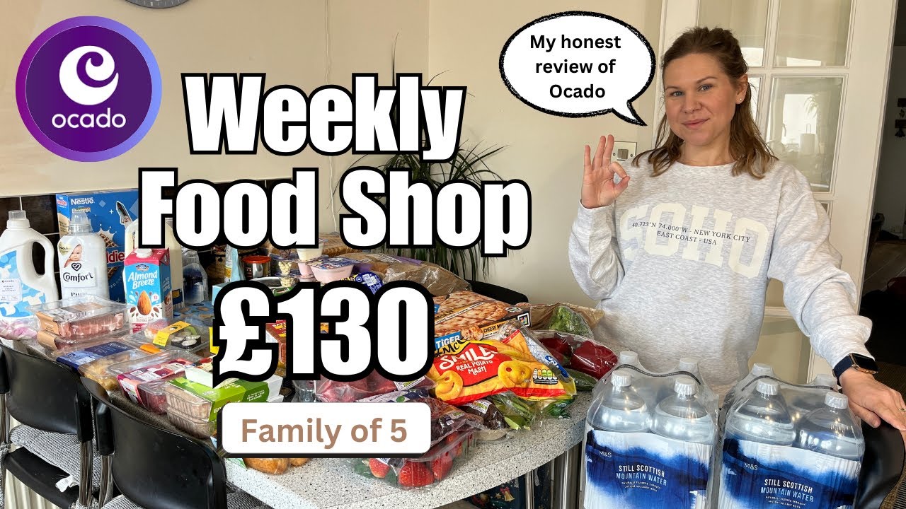 Ocado Food Haul for UK Family of 5 with Prices & Flash Sales #foodshopping #groceryhaul #M&S #Ocado