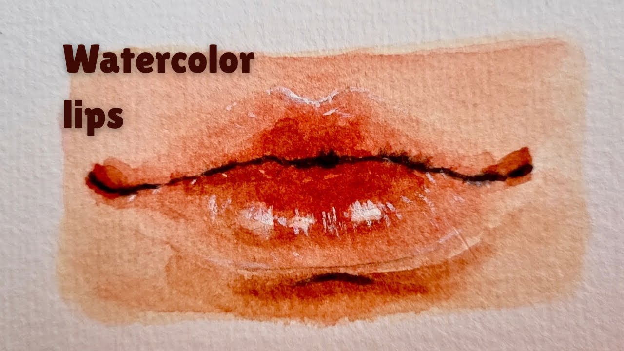 How to Paint Realistic Lips in Watercolor | Full Process 🫧