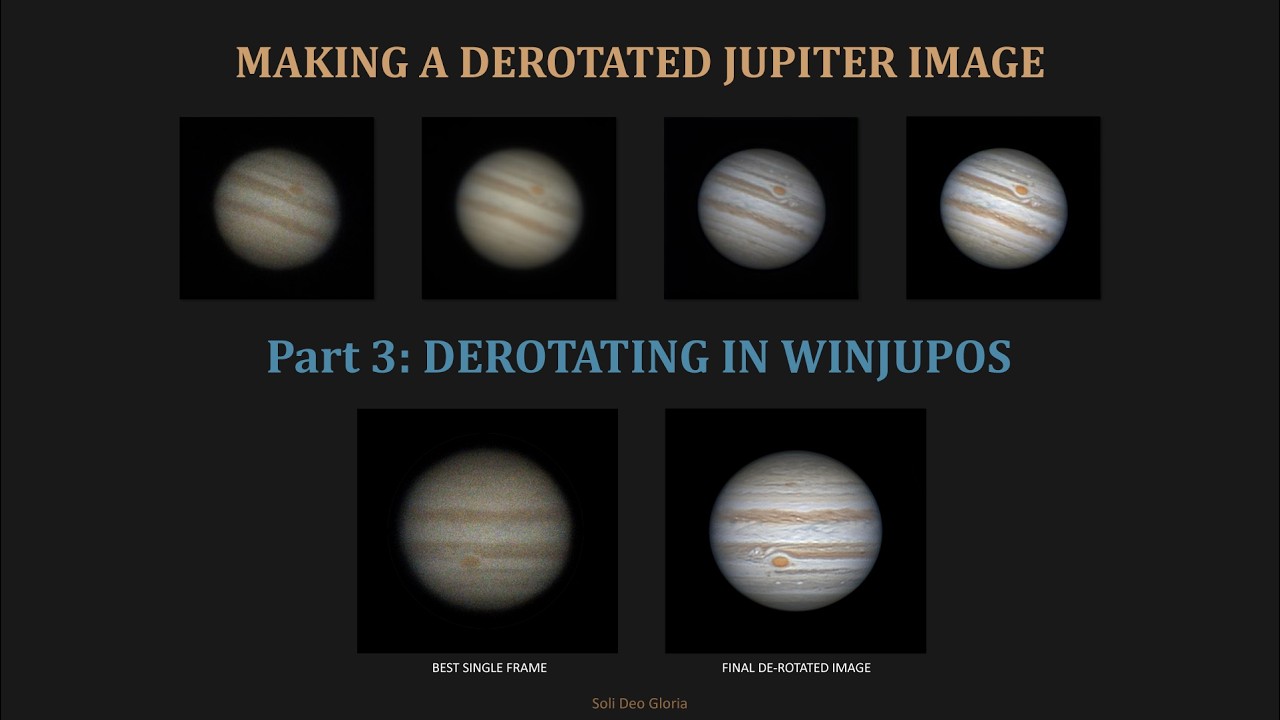 Making a Derotated Jupiter Image - Part 3: DEROTATING IN WINJUPOS