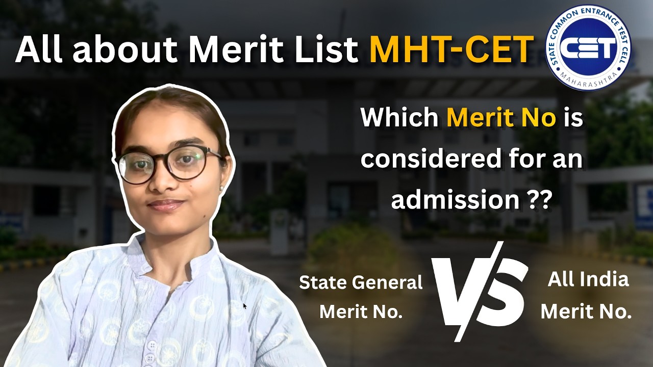 MHT-CET 2026 | How to check Merit list for MHT-CET? State General Merit Rank VS All India Merit Rank