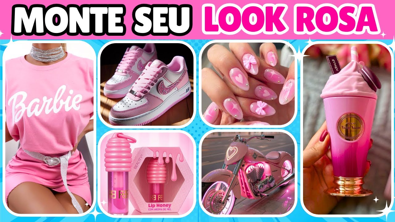 MONTE SEU LOOK ROSA 🩷 | ESCOLHA SEU ESTILO 👚 Moranguinho Quiz