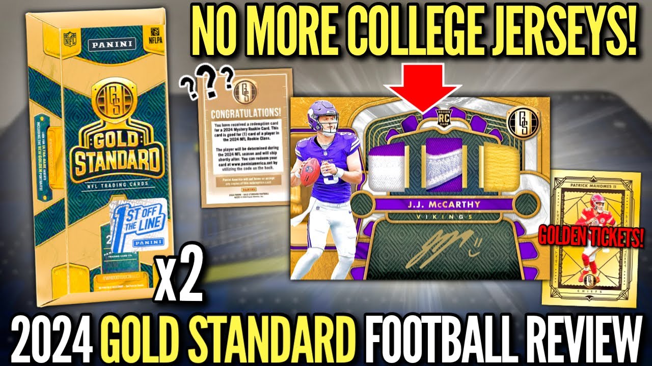 THE NEW ROOKIES IN NFL JERSEYS (FINALLY)! 🔥 2024 Panini Gold Standard Football FOTL Hobby Box Review