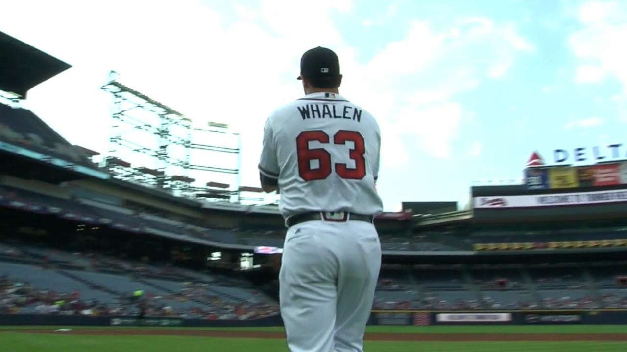 PIT@ATL: Whalen fans five in Major League debut