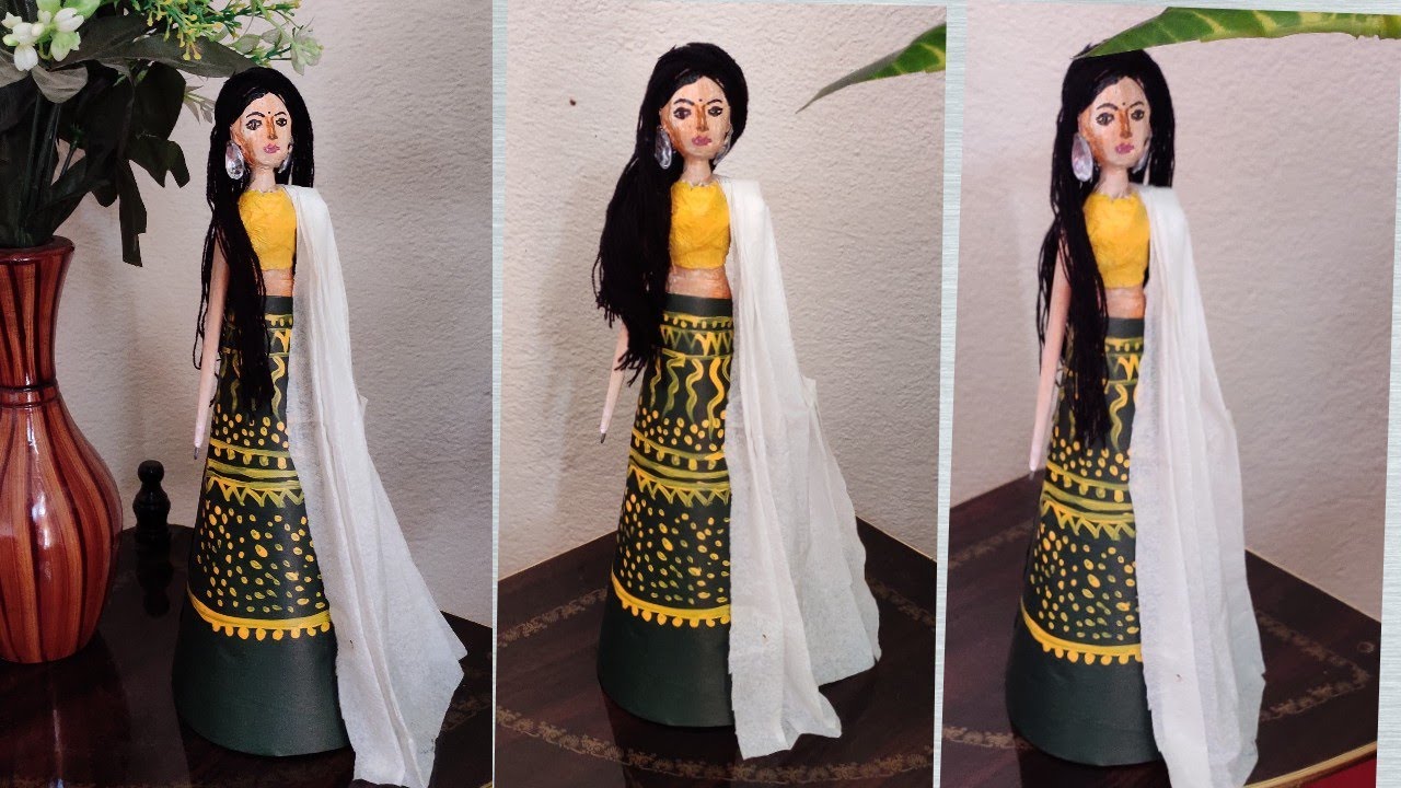 Doll making from waste material / Newspaper doll making