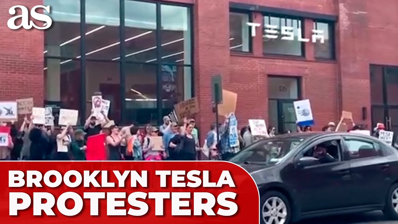'IT'S WORKING' - Brooklyn Tesla PROTESTERS say BOYCOTT calls are having an effect