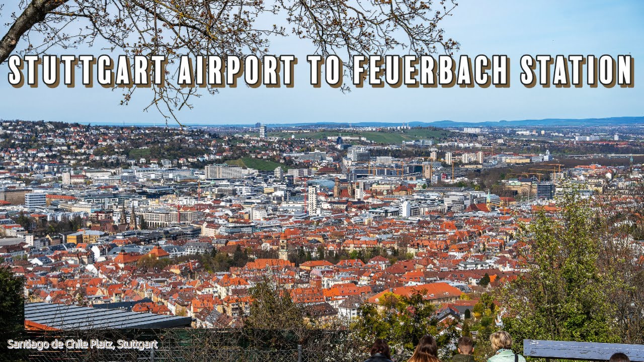 [4K Germany Drive] Stuttgart Airport to Feuerbach Station