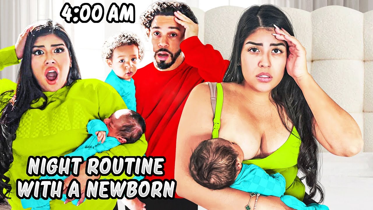 OUR NIGHT ROUTINE WITH A NEWBORN and TODDLER! *Exhausting*