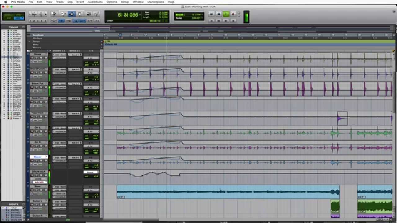 VCA Automation with Composite Coalesce Tool (Pro Tools)