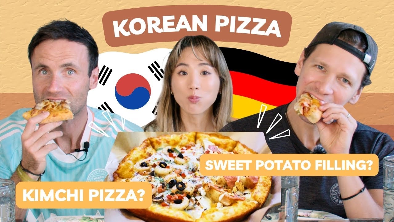 🇰🇷 Germans Try Korean Pizza | YB vs. FOOD