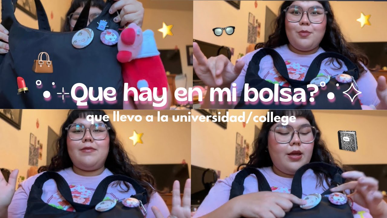 Que hay en mi bolso? 👜⭐️| algunos esenciales que llevó a la universidad ⊹˙•˚