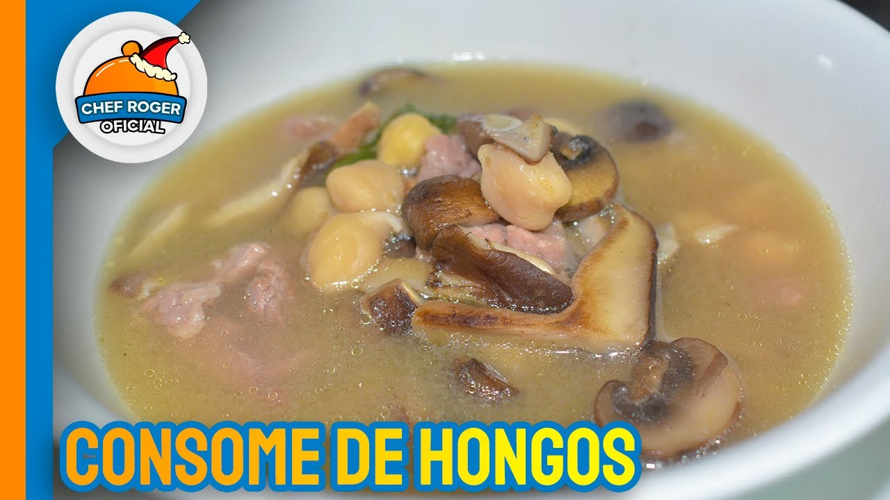 Prueba este rico consom&eacute; saludable, consom&eacute; de setas y garbanzo