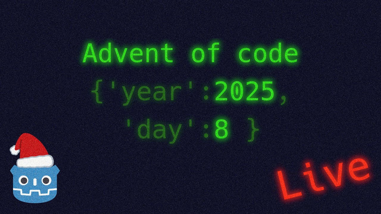 [Live] Advent of Code 2025 - Day 8