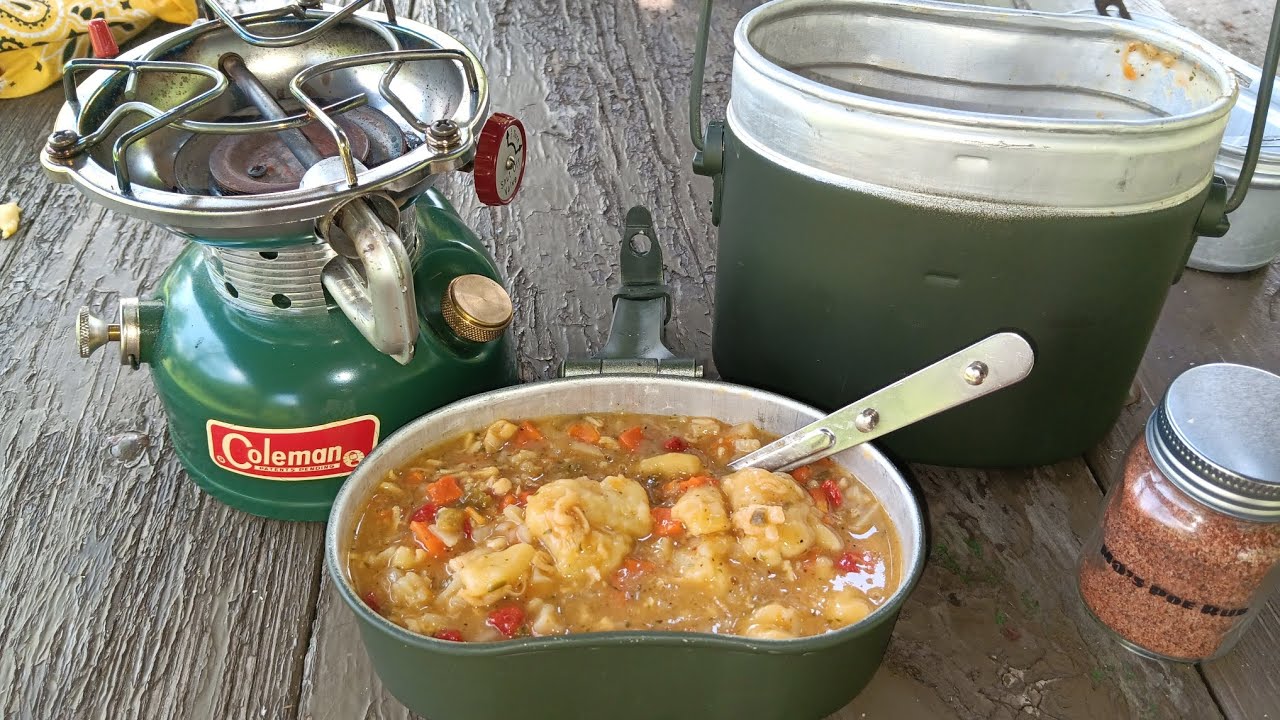 Chicken & Dumpling. Mess Kit Cooking