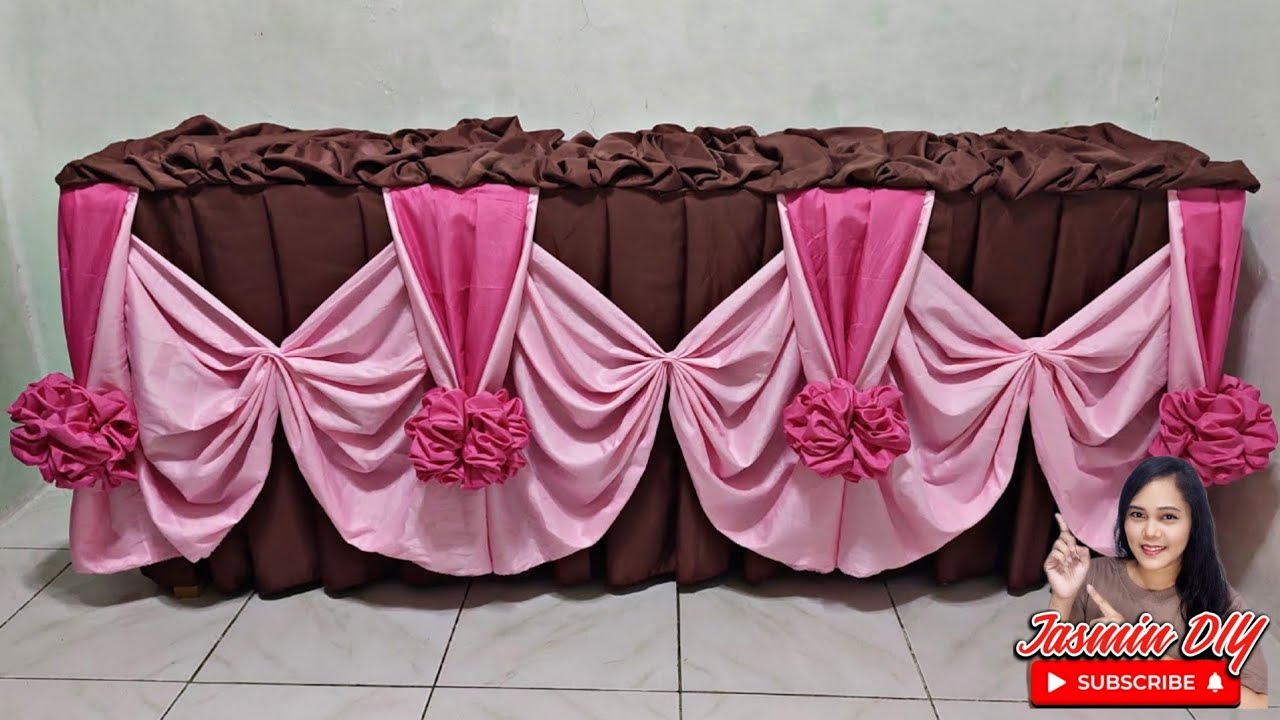 BUTTERFLY WITH FLOWER DROPPING Design #12 Table Skirt decor ideas #tutorial #diy
