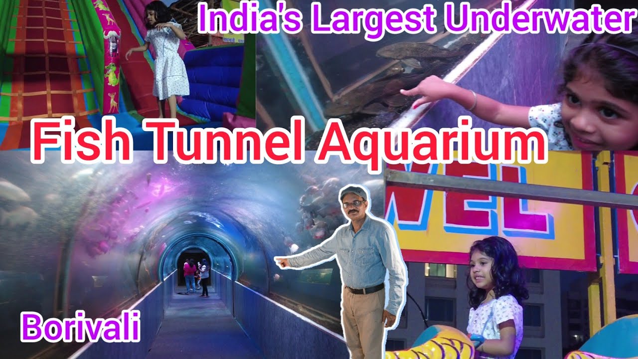 Borivali Fish Tunnel Aquarium. India's largest under water fish tunnel expo. Latest Vlog