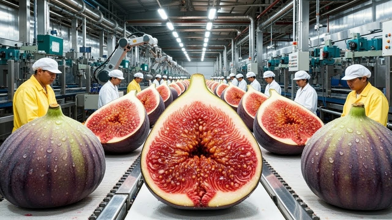 Inside a Modern Fig Jam Factory: From Raw Figs to Thick Purple Jam (Full Process)