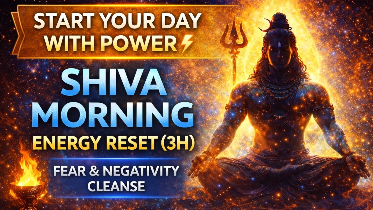 Start Your Day With POWER ⚡ Shiva Morning Energy Reset (3H) | Fear & Negativity Cleanse