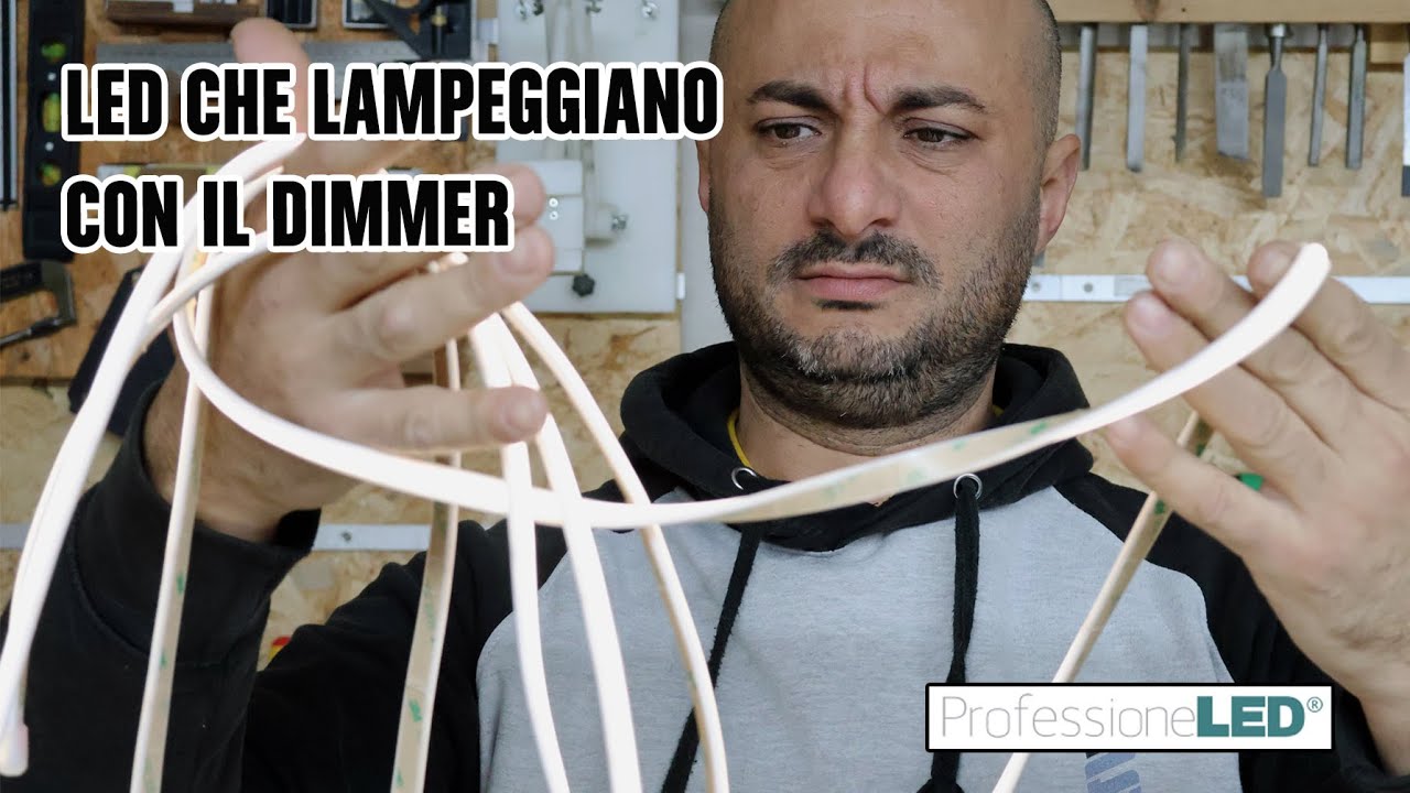 Sfarfallio delle strisce led a 230V quando vengono dimmerate