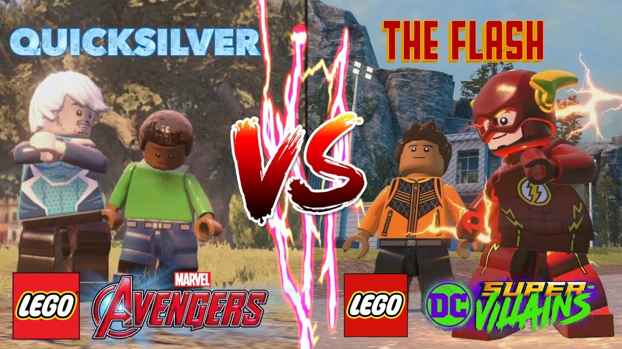 LEGO Quicksilver против Флэша!! LEGO DC Villains x Marvel's Avengers