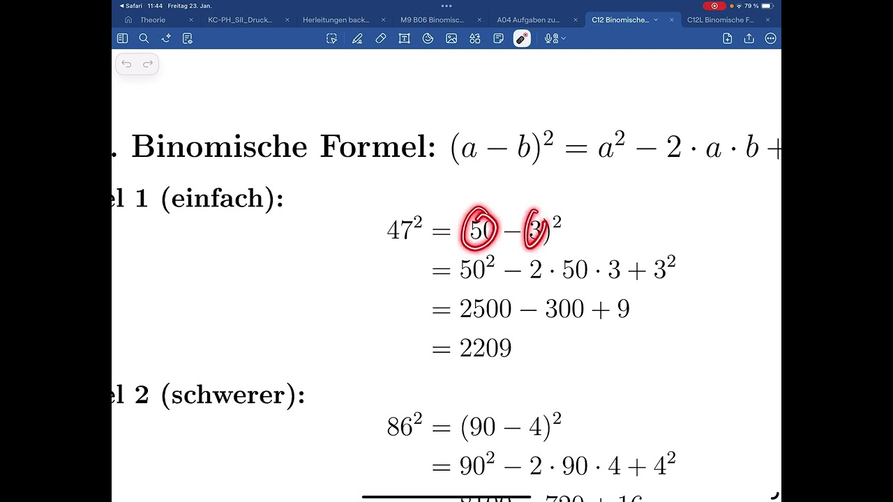 Binomische Formeln 1