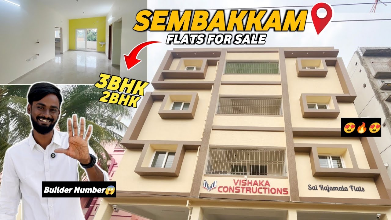 East Facing😍Spacious Flats for sale in Chennai Sembakkam🏡Ready to Occupy🔥2 & 3BHK📈