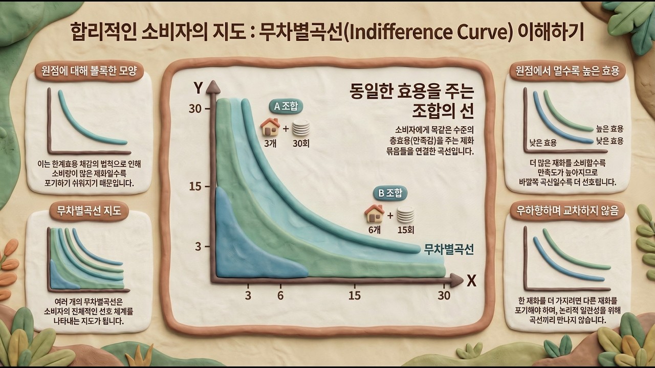 [크루그먼 경제학원론 70] 제10장 합리적인 소비자 - 부록1. 효용함수를 나타내는 지도