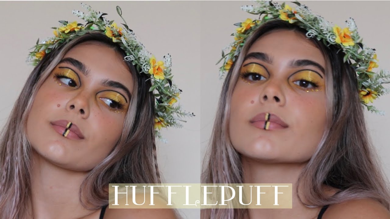 HUFFLEPUFF MAKEUP 🦡 Harry Potter Queen Series | HOGWARTS HOUSES Halloween Makeup