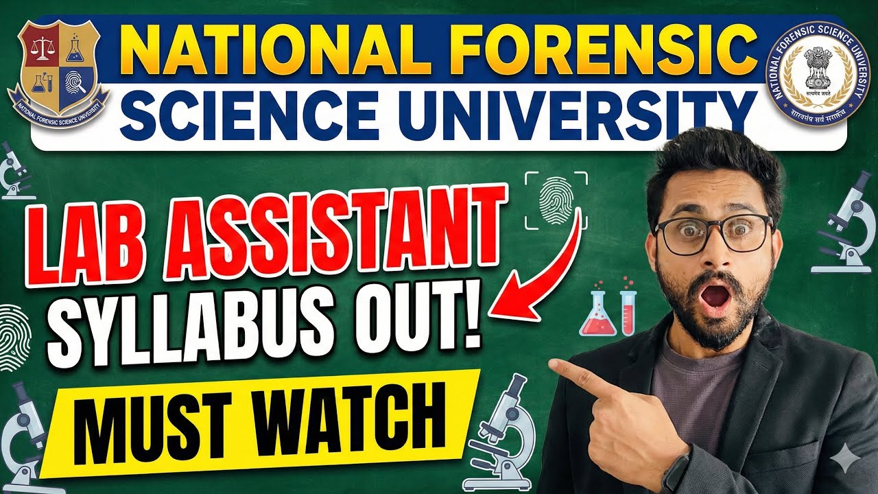 NFSU Laboratory Assistant Syllabus 2026 Out 😱 Complete Syllabus & Strategy | How to Prepare?