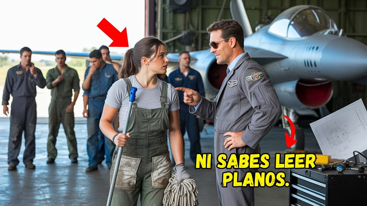 Se burló de la chica que limpiaba el hangar… sin saber que ella diseñó el avión que iba a pilotar