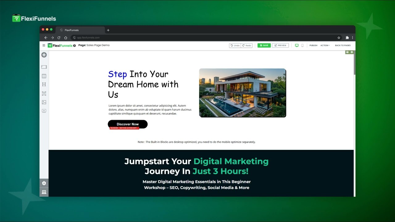 Hyperlink Settings Guide | FlexiFunnels Tutorial 2025