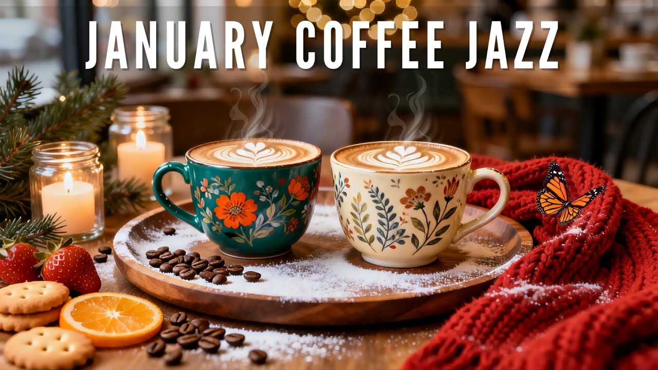 Calm Winter Coffee Jazz ☕ Positive Bossa Nova & Smooth Jazz | Cozy Cafe Background Music for Relax