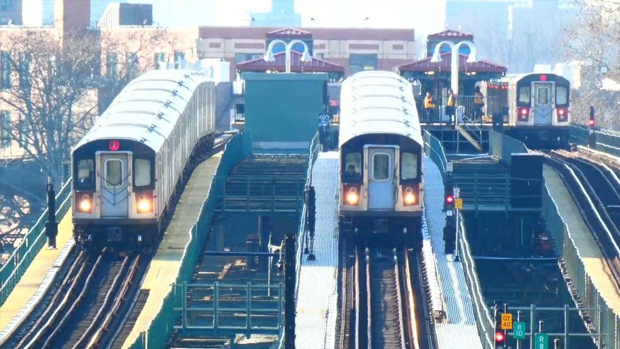 MTA NYC Subway: R142 (2) Train + NIS R62 (3) Train & R142 (5) Train at 219th Street (Weekday)